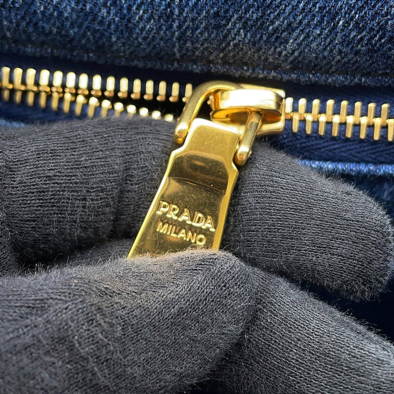 プラダ トートバッグ カナパ CANAPA ミディアム デニム 1BG642 PRADA BAG ハンド ショルダーバッグ