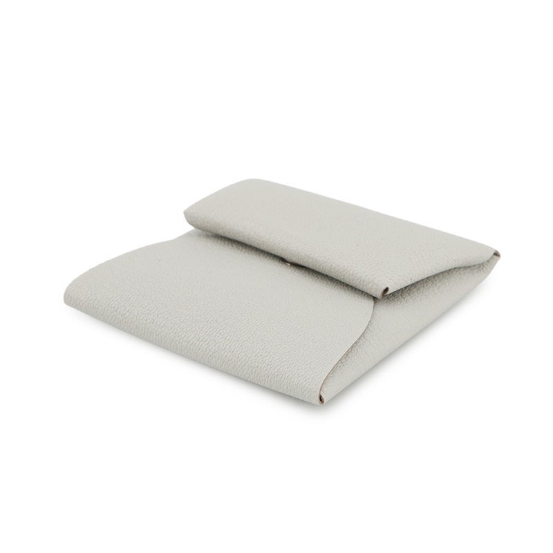 エルメス コインケース バスティア パールグレー/シルバー金具 エバーカラー W刻印 財布