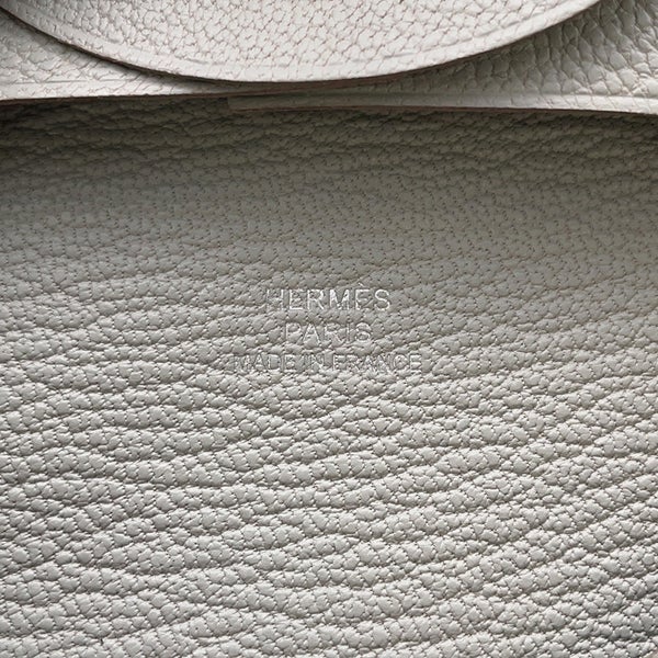 エルメス コインケース バスティア パールグレー/シルバー金具 エバーカラー W刻印 財布