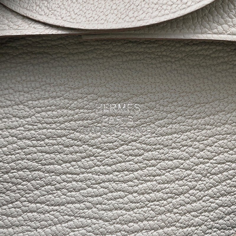 エルメス コインケース バスティア パールグレー/シルバー金具 エバーカラー W刻印 財布