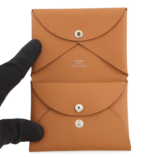 エルメス コインケース カルヴィデュオ ゴールド/シルバー金具 エプソン W刻印 財布