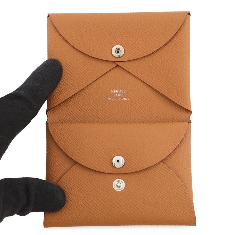 エルメス コインケース カルヴィデュオ ゴールド/シルバー金具 エプソン W刻印 財布