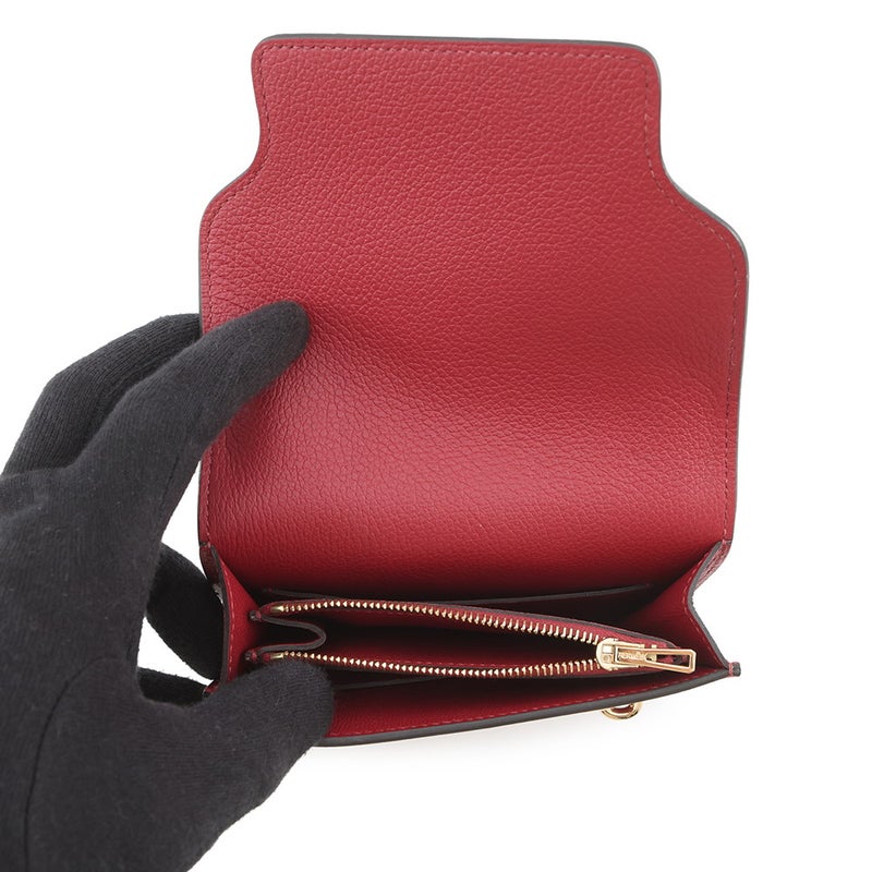 エルメス 財布 ロウリス ルリ スリム ルージュアッシュ/ゴールド金具 エバーカラー B刻印 HERMES 財布