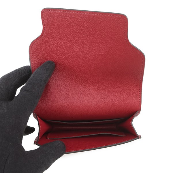 エルメス 財布 ロウリス ルリ スリム ルージュアッシュ/ゴールド金具 エバーカラー B刻印 HERMES 財布