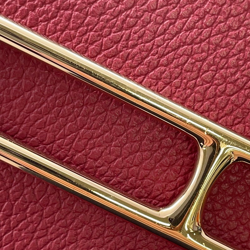 エルメス 財布 ロウリス ルリ スリム ルージュアッシュ/ゴールド金具 エバーカラー B刻印 HERMES 財布