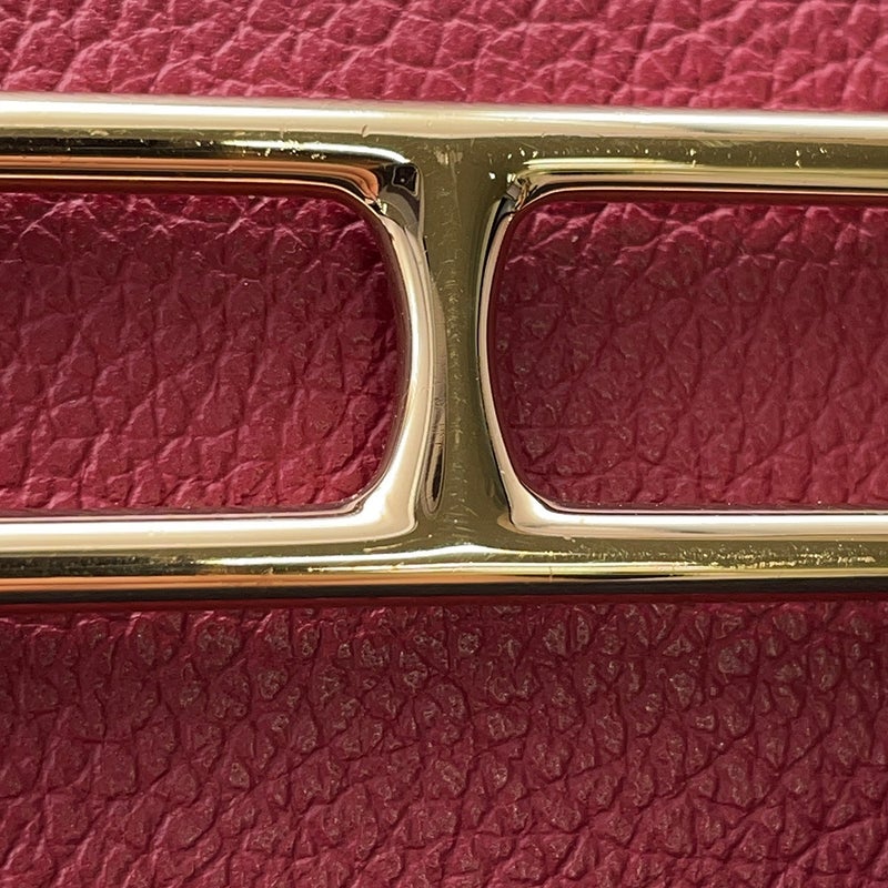 エルメス 財布 ロウリス ルリ スリム ルージュアッシュ/ゴールド金具 エバーカラー B刻印 HERMES 財布