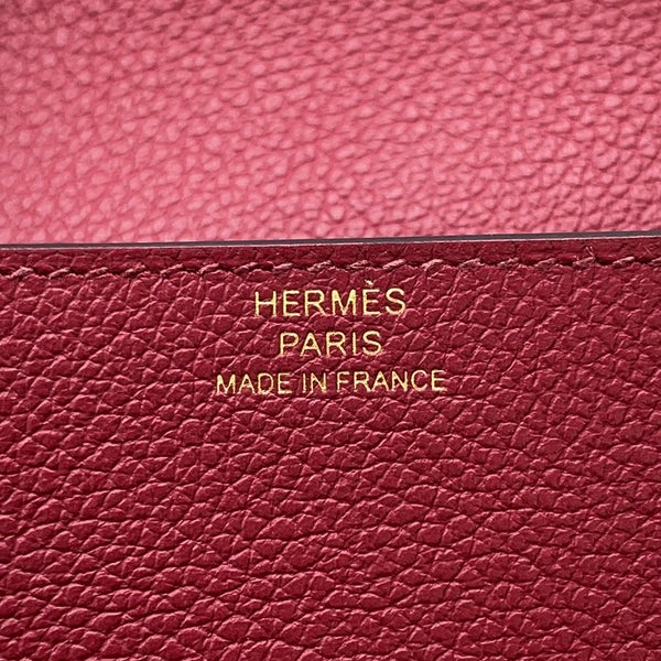 エルメス 財布 ロウリス ルリ スリム ルージュアッシュ/ゴールド金具 エバーカラー B刻印 HERMES 財布