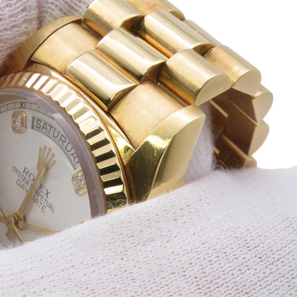 ロレックス デイデイト K18YGイエローゴールド L番 18238G ROLEX 腕時計 ウォッチ 白文字盤 10Pダイヤ