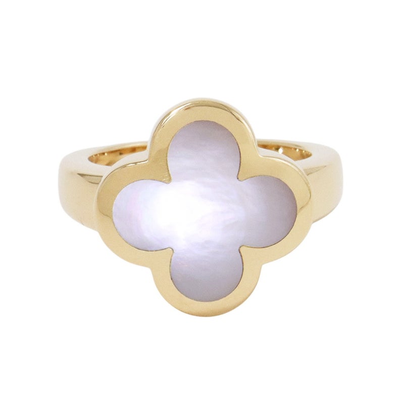 ヴァンクリーフ＆アーペル リング ピュア アルハンブラ リング マザーオブパール K18YG リングサイズ51 VCARA35900