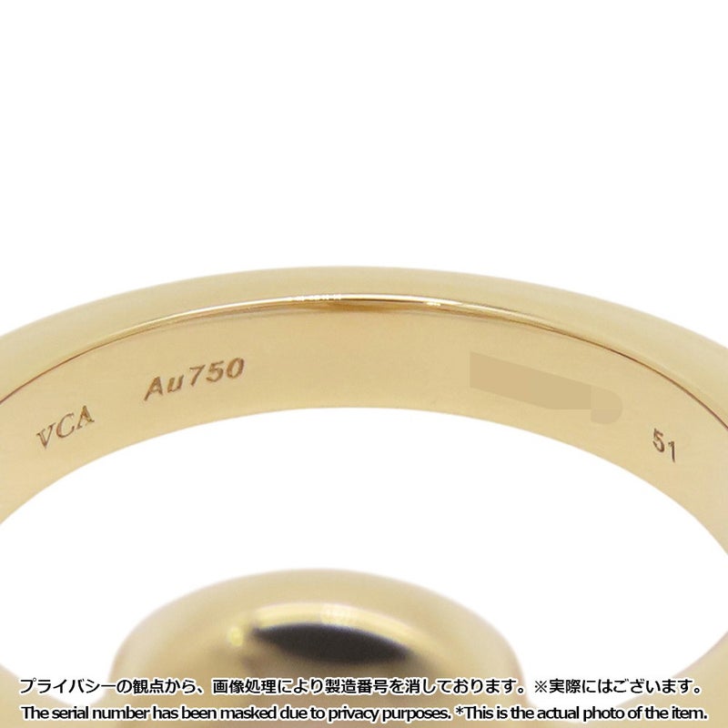 ヴァンクリーフ＆アーペル リング ピュア アルハンブラ リング マザーオブパール K18YG リングサイズ51 VCARA35900