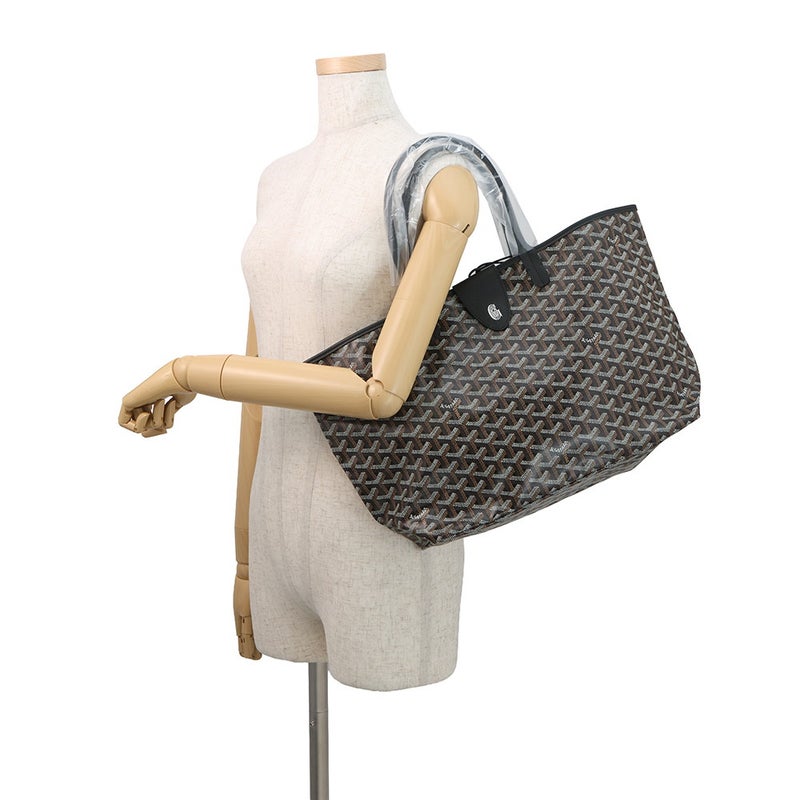 ゴヤール トートバッグ サンルイPM クリップ付き PVC レザー STLCROPMLTY01CL01P GOYARD ポーチ付き 黒