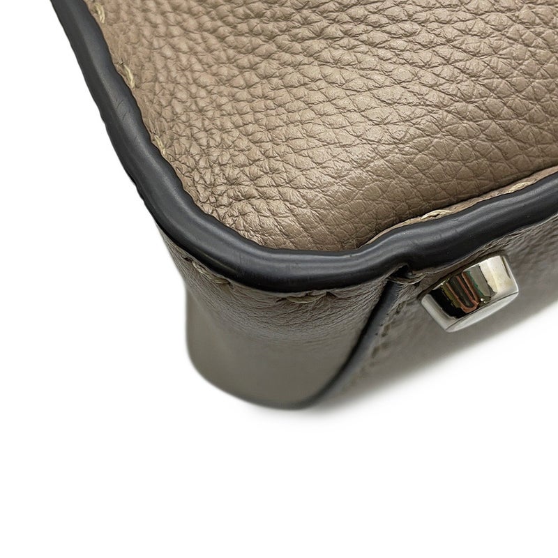 フェンディ ハンドバッグ ミニ ピーカブー セレリア レザー パイソン 8BN244 FENDI バッグ 2WAYショルダーバッグ