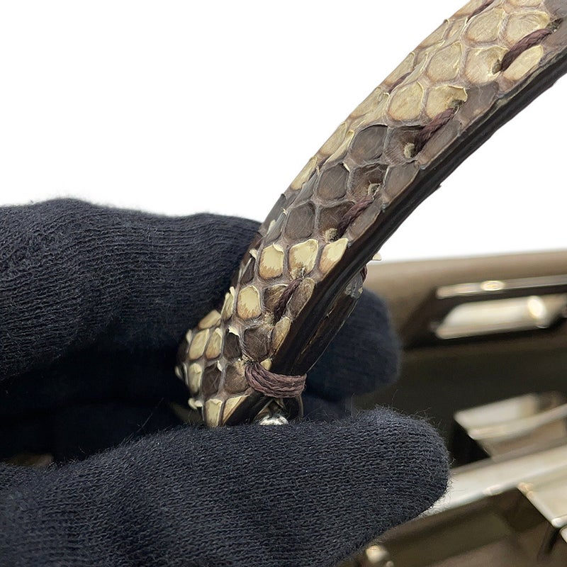 フェンディ ハンドバッグ ミニ ピーカブー セレリア レザー パイソン 8BN244 FENDI バッグ 2WAYショルダーバッグ