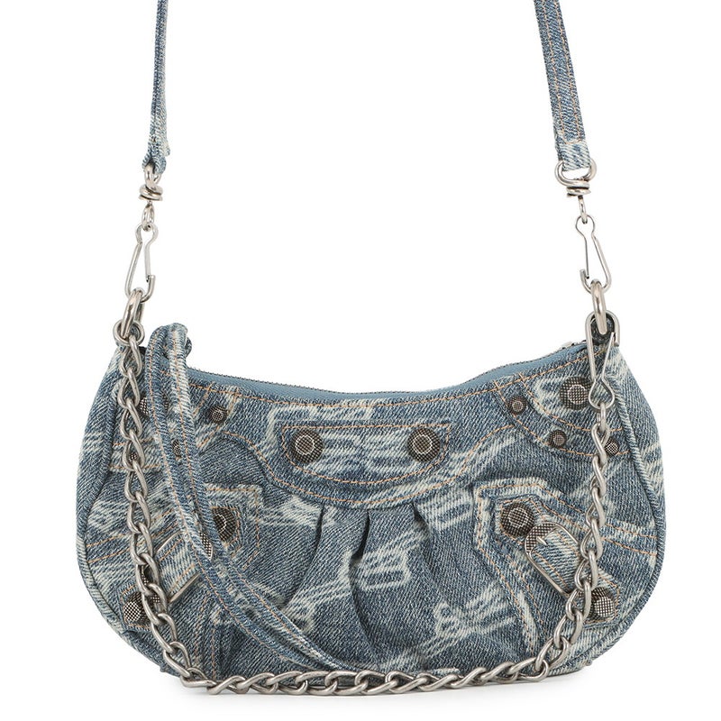 バレンシアガ ショルダーバッグ ルカゴール ミニ デニム 695814 BALENCIAGA 2way