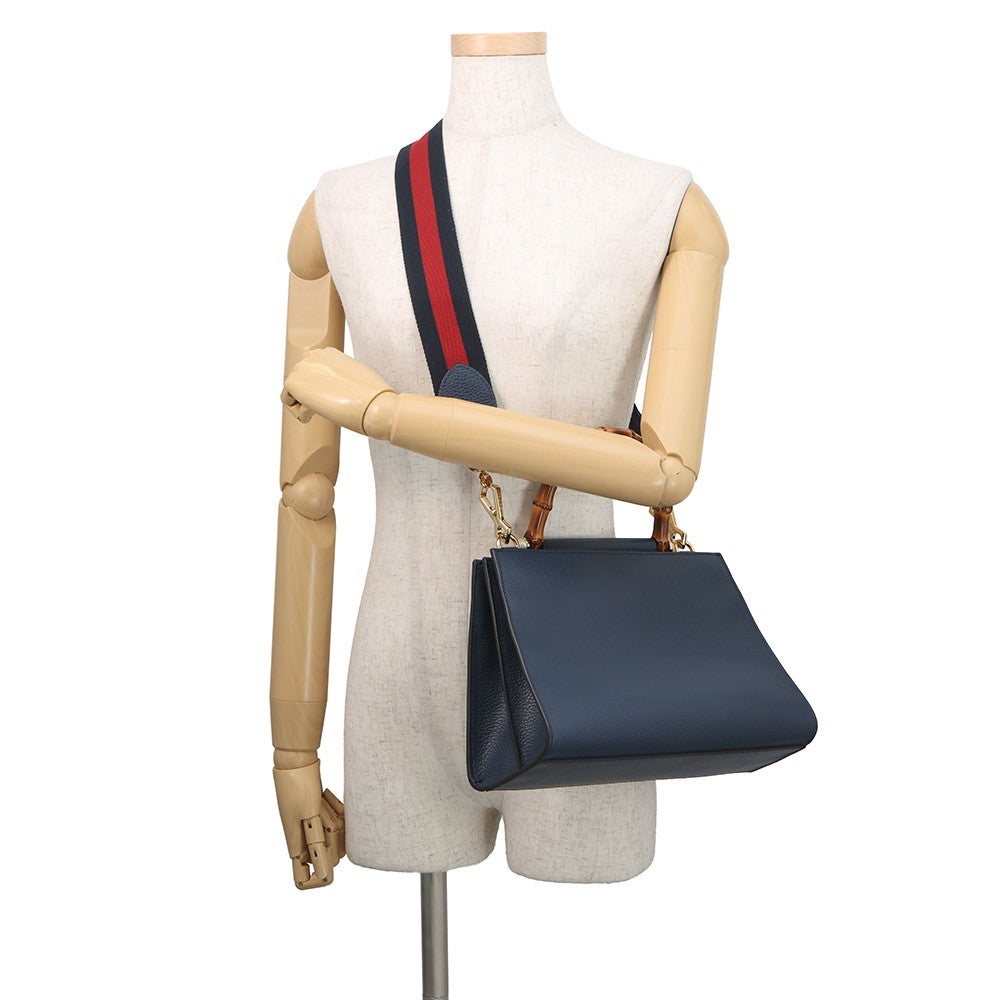 超レア! GUCCI 2way バンブーバッグ トムフォード期 グッチ ハンドバッグ ニムフェア バンブー レザー 459076 GUCCI 2way
