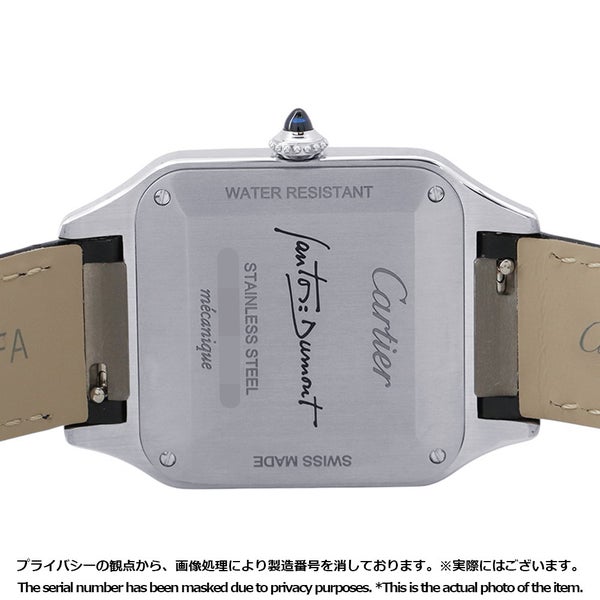 カルティエ サントス デュモン LM WSSA0046 Cartier 腕時計 黒文字盤 手巻き