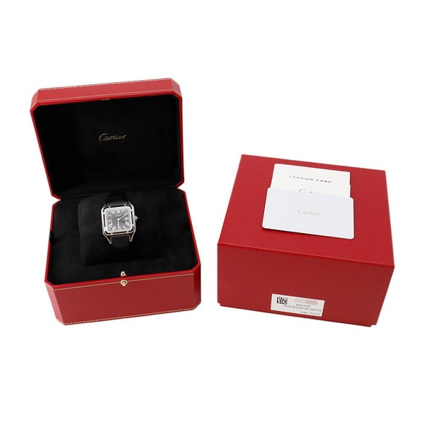 カルティエ サントス デュモン LM WSSA0046 Cartier 腕時計 黒文字盤 手巻き