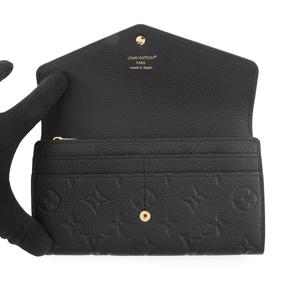 ルイヴィトン 長財布 モノグラム・アンプラント ポルトフォイユ・サラ M82257 LOUIS VUITTON 黒 ブラック