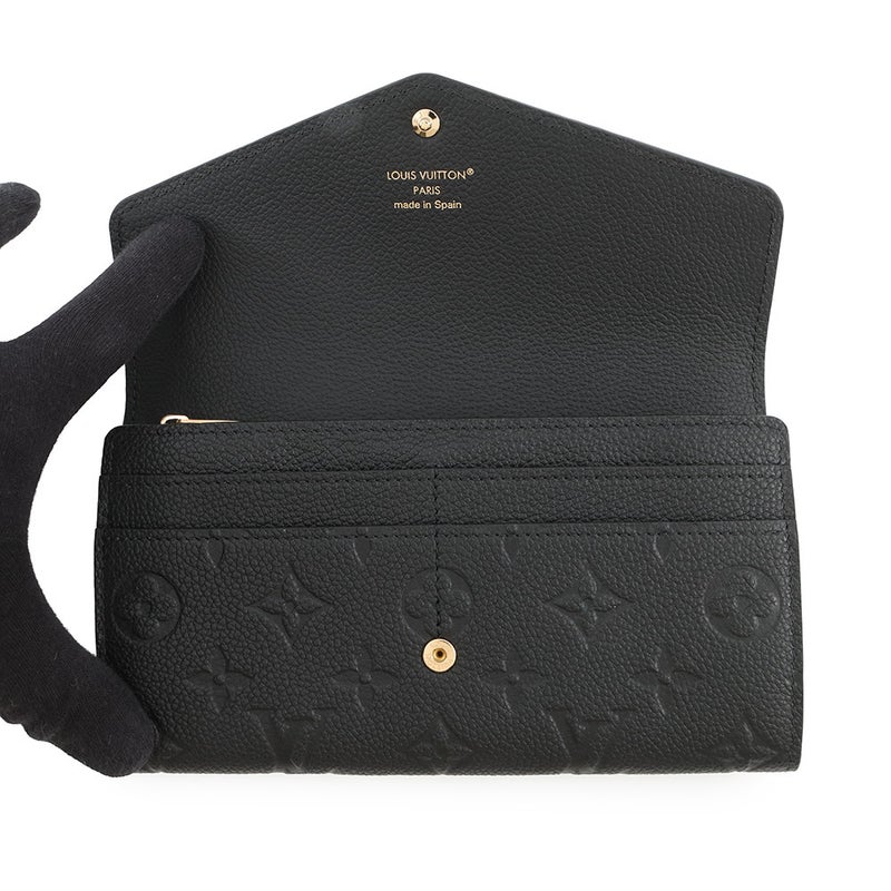 ルイヴィトン 長財布 モノグラム・アンプラント ポルトフォイユ・サラ M82257 LOUIS VUITTON 黒 ブラック