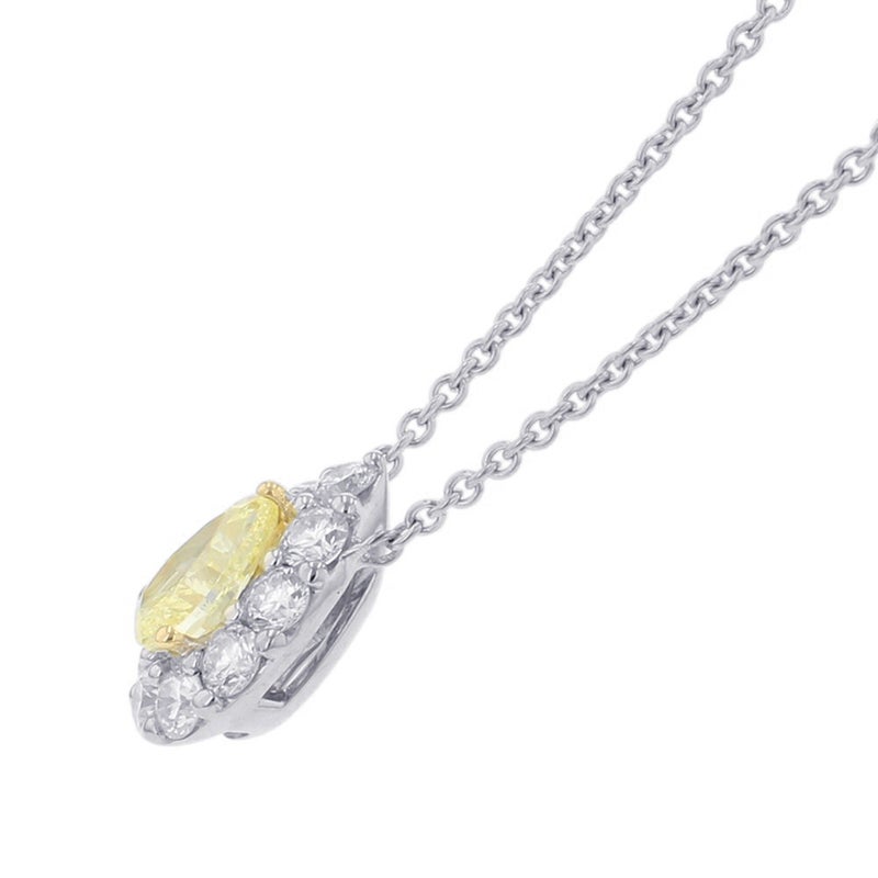 グラフ ネックレス アイコン ペアシェイプ ペンダント ファンシーイエローダイヤ 1P 0.50ct/ダイヤ K18WG/K18YG RGP845 GIA鑑定書付き
