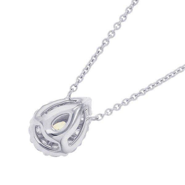グラフ ネックレス アイコン ペアシェイプ ペンダント ファンシーイエローダイヤ 1P 0.50ct/ダイヤ K18WG/K18YG RGP845 GIA鑑定書付き
