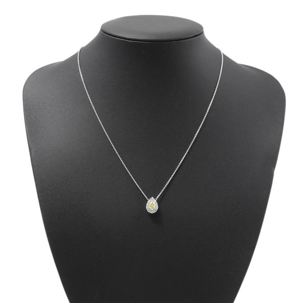 グラフ ネックレス アイコン ペアシェイプ ペンダント ファンシーイエローダイヤ 1P 0.50ct/ダイヤ K18WG/K18YG RGP845 GIA鑑定書付き