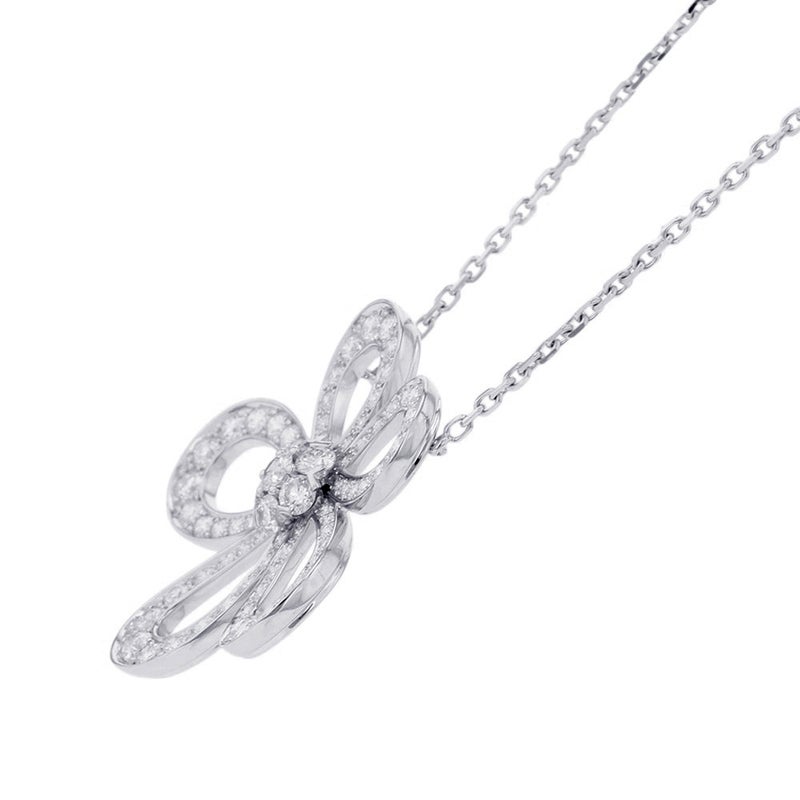 ヴァンクリーフ&アーペル ネックレス フラワーレース ペンダント ダイヤモンド 78P 計2.37ct K18WGホワイトゴールド VCARP05200