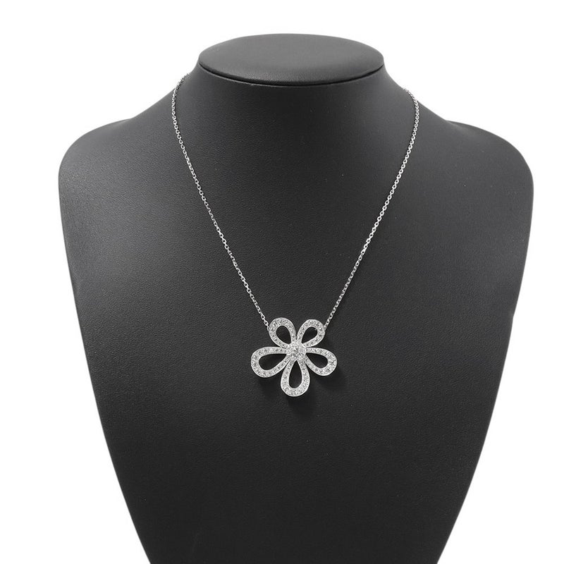 ヴァンクリーフ&アーペル ネックレス フラワーレース ペンダント ダイヤモンド 78P 計2.37ct K18WGホワイトゴールド VCARP05200