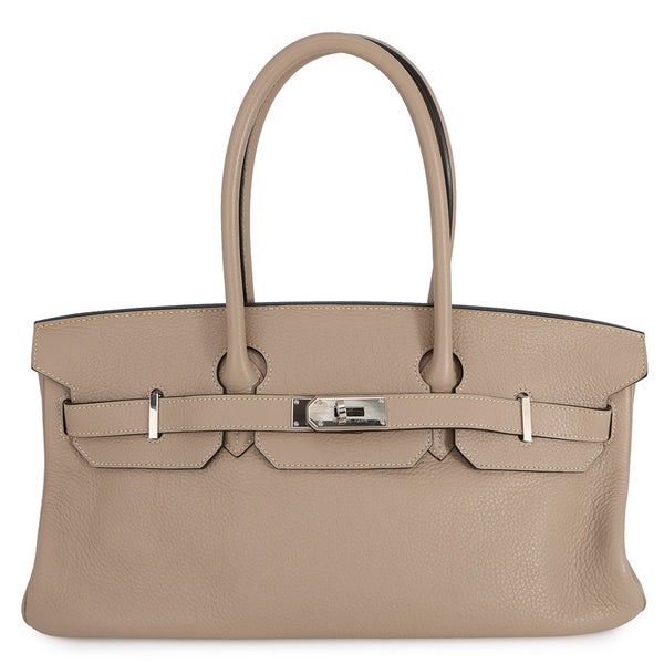 エルメス ショルダーバーキン42 トゥルティエールグレー/シルバー金具 トリヨンクレマンス □M刻印