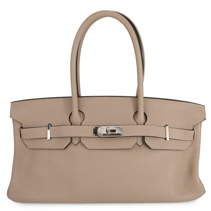 エルメス ショルダーバーキン42 トゥルティエールグレー/シルバー金具 トリヨンクレマンス □M刻印