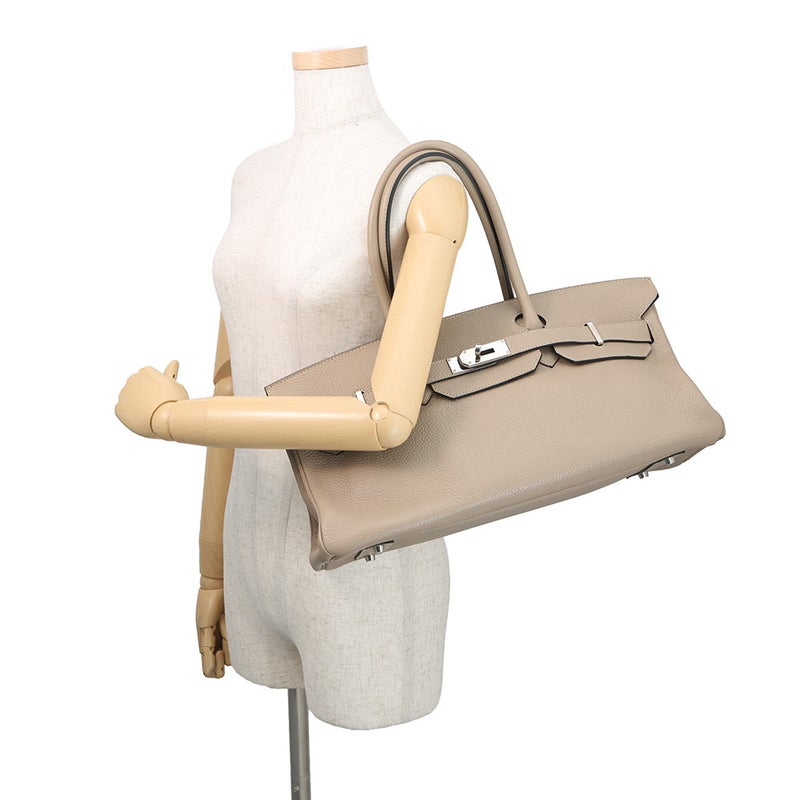 エルメス ショルダーバーキン42 トゥルティエールグレー/シルバー金具 トリヨンクレマンス □M刻印