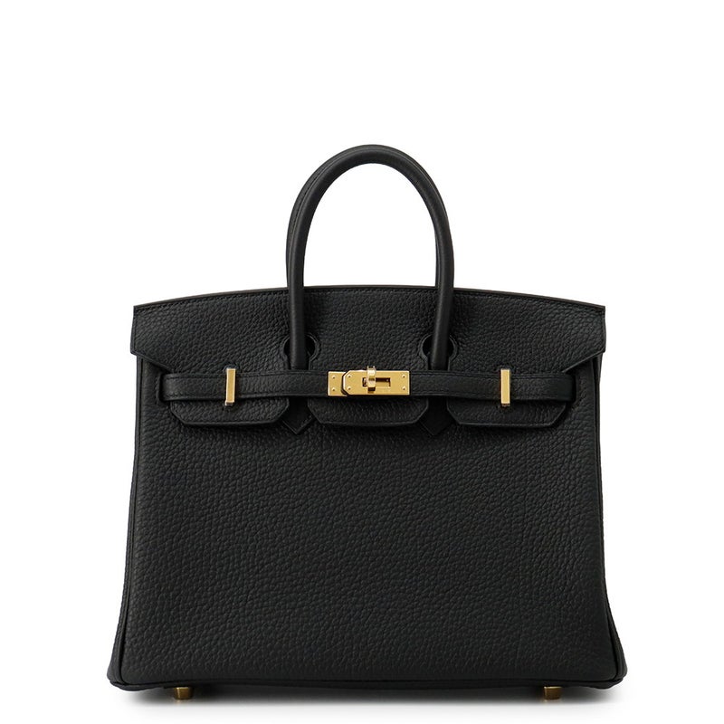 エルメス バーキン25 ブラック/ゴールド金具 トゴ K刻印 HERMES Birkin ハンドバッグ 黒