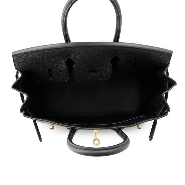 エルメス バーキン25 ブラック/ゴールド金具 トゴ K刻印 HERMES Birkin ハンドバッグ 黒