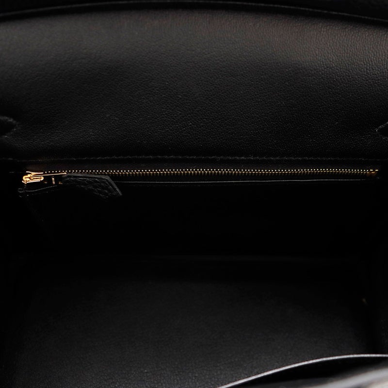 エルメス バーキン25 ブラック/ゴールド金具 トゴ K刻印 HERMES Birkin ハンドバッグ 黒