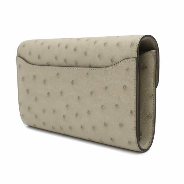 エルメス 長財布 コンスタンス トゥーゴー ロング セージ/ゴールド金具 オーストリッチ U刻印 財布