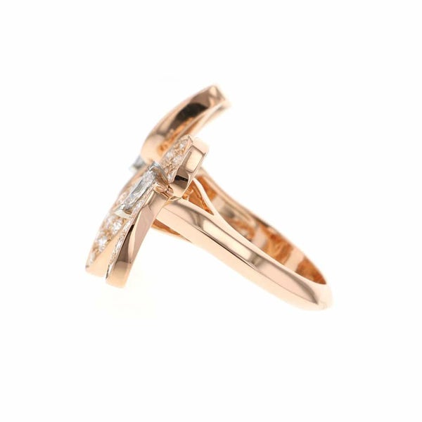 ヴァンクリーフ&アーペル リング ドゥ パピヨン アントレ レ ドア リング ダイヤ 36P 0.99ct マザーオブパール K18PG サイズ50 指輪