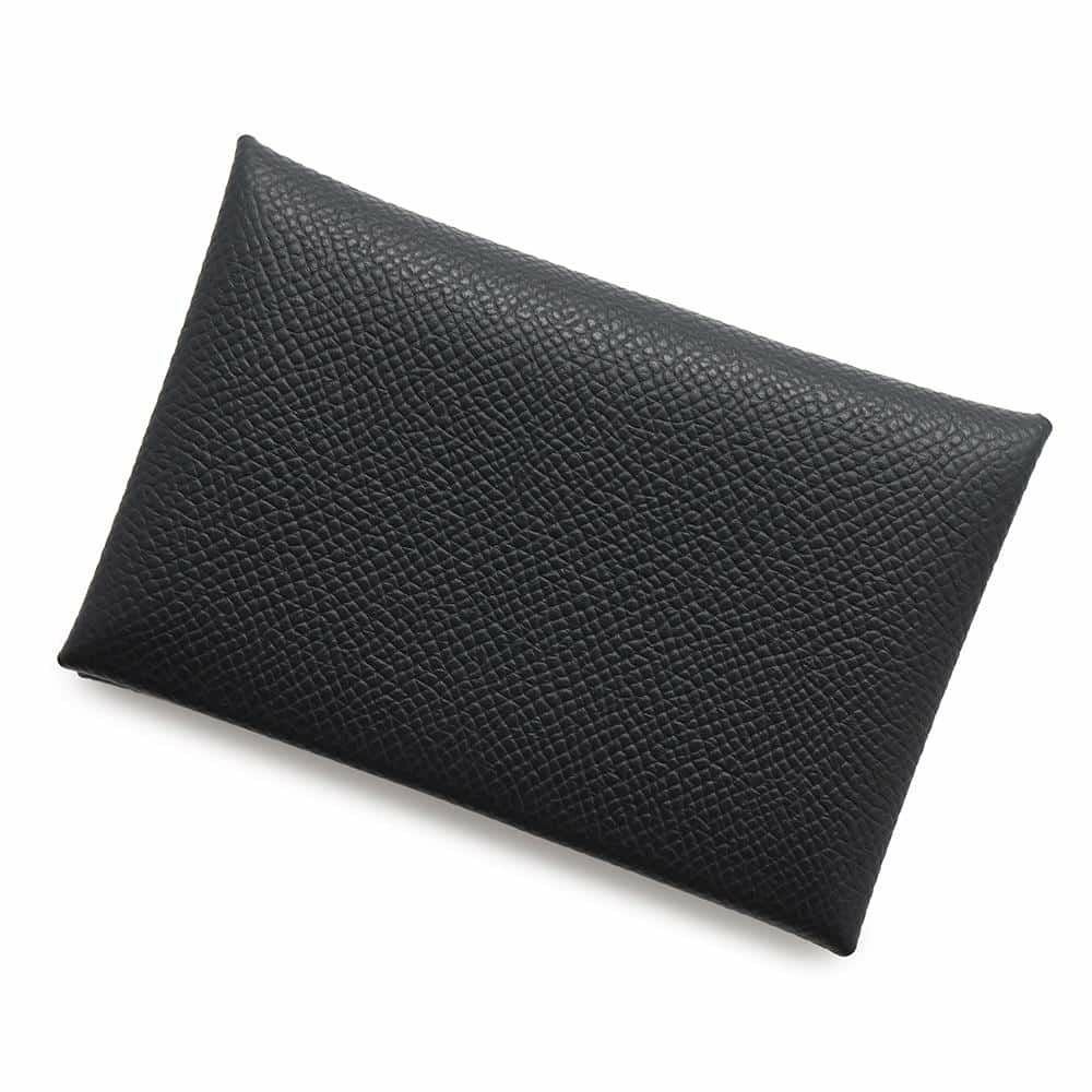 エルメス カードケース カルヴィ ブラック エプソン W刻印 HERMES 名刺