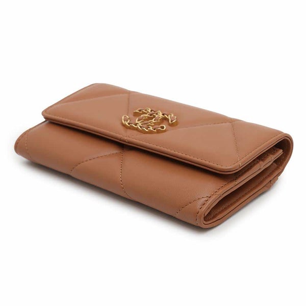 シャネル 二つ折り財布 ココマーク CHANEL19 フラップウォレット ミディアム ラムスキン AP0953 CHANEL