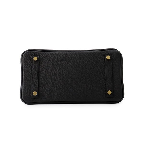 エルメス バーキン25 ブラック/シャンパンゴールド金具 トゴ K刻印 HERMES Birkin ハンドバッグ 黒