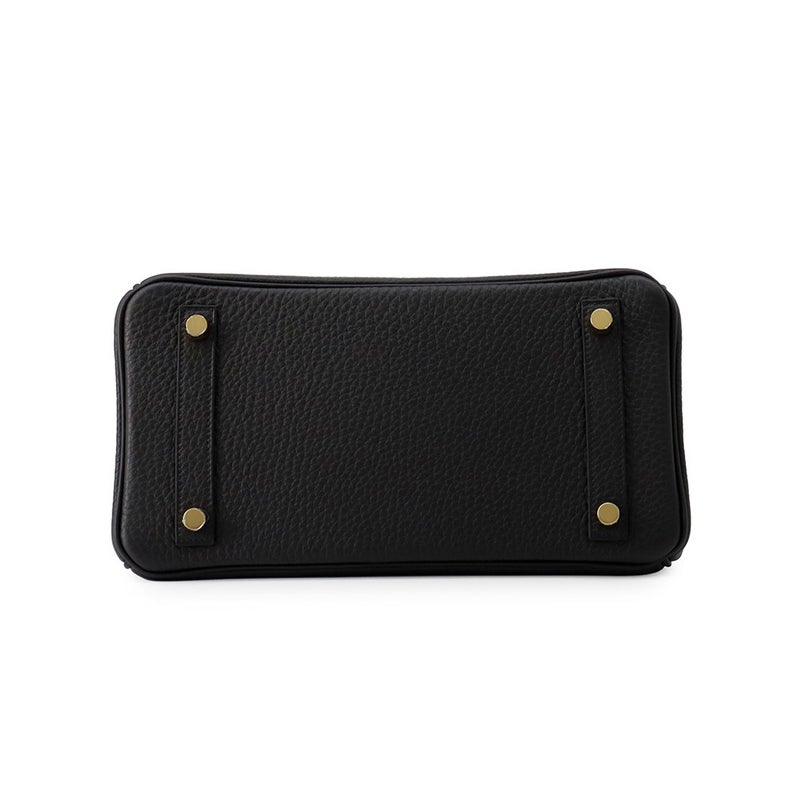 エルメス バーキン25 ブラック/シャンパンゴールド金具 トゴ K刻印 HERMES Birkin ハンドバッグ 黒