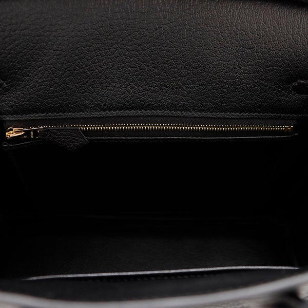 エルメス バーキン25 ブラック/シャンパンゴールド金具 トゴ K刻印 HERMES Birkin ハンドバッグ 黒
