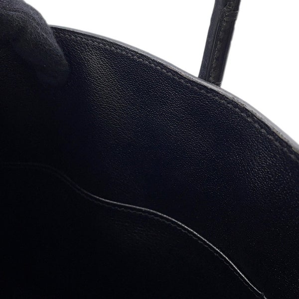 エルメス バーキン30 ブラック/シルバー金具 ニロティカスシャイン □L刻印 HERMES Birkin ハンドバッグ 黒