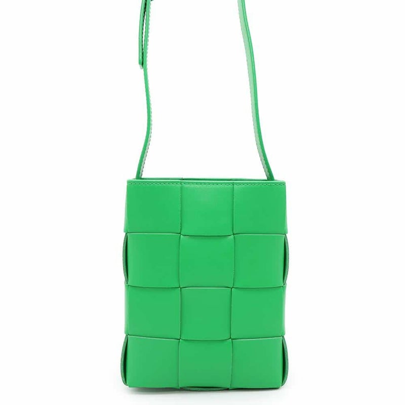 ボッテガヴェネタ ショルダーバッグ カセット イントレチャート フォンホルダー 729298 BOTTEGA VENETA グリーン