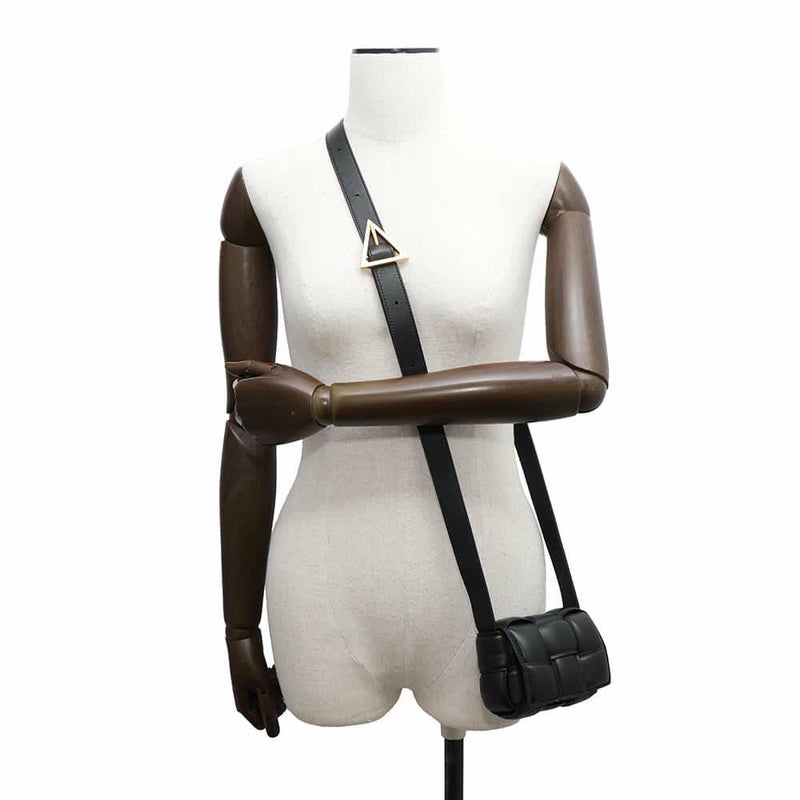 ボッテガヴェネタ ショルダーバッグ イントレチャート キャンディ パデッド カセット ラムスキン 716648 黒