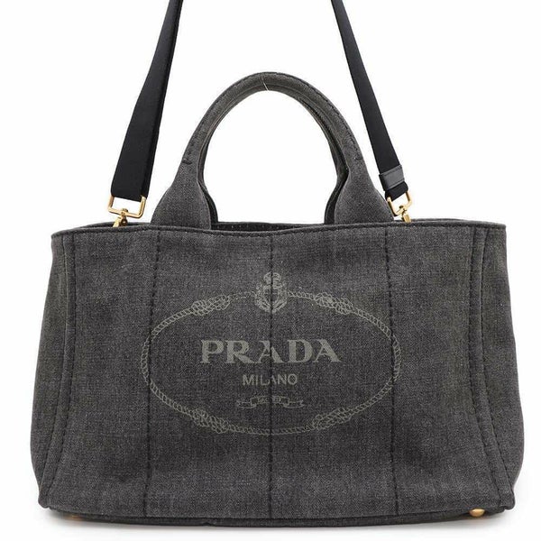 プラダ トートバッグ カナパ CANAPA ミディアム デニム 1BG642 PRADA BAG ハンド ショルダーバッグ