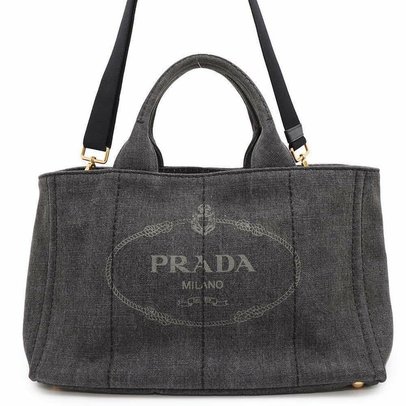 プラダ トートバッグ カナパ CANAPA ミディアム デニム 1BG642 PRADA BAG ハンド ショルダーバッグ