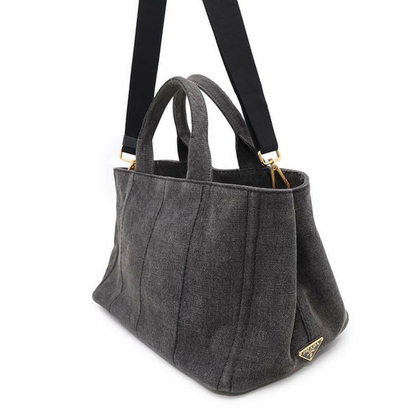 プラダ トートバッグ カナパ CANAPA ミディアム デニム 1BG642 PRADA BAG ハンド ショルダーバッグ
