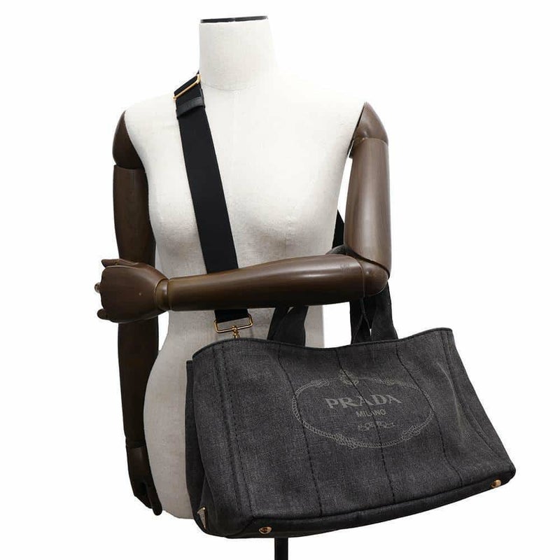 プラダ トートバッグ カナパ CANAPA ミディアム デニム 1BG642 PRADA BAG ハンド ショルダーバッグ