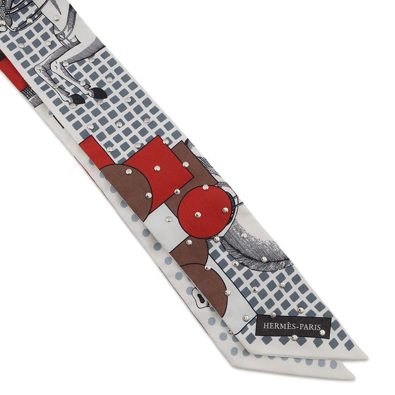 エルメス スカーフ ツイリー クルーテ カヴァリエ・アン・フォルム Cavalier En Formes スタッズ HERMES 2024年秋冬