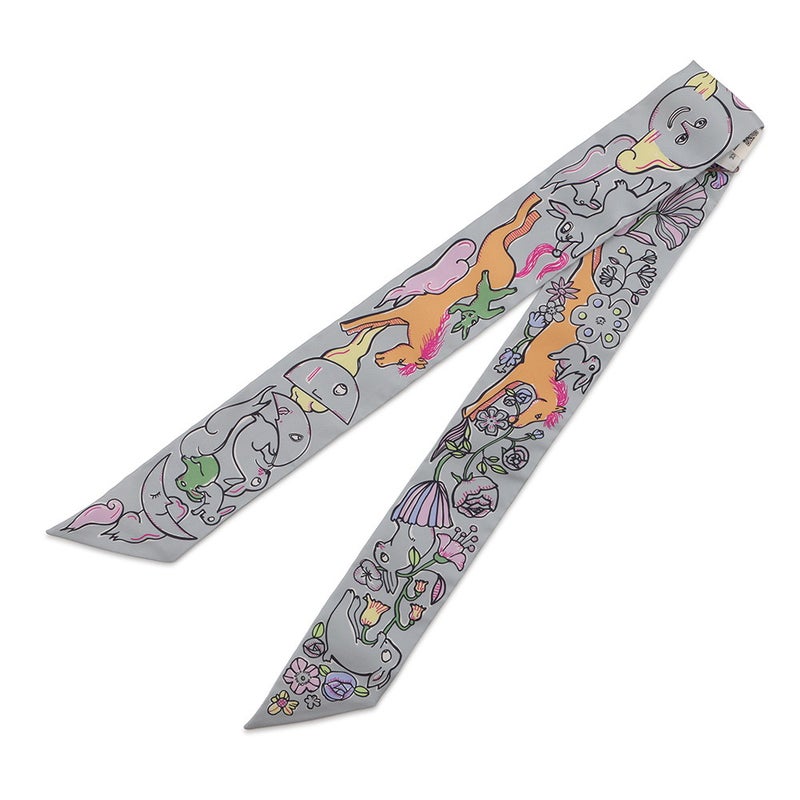 エルメス スカーフ ツイリー 千と一のウサギ Mille et Un Lapins HERMES シルクツイル 2023秋冬